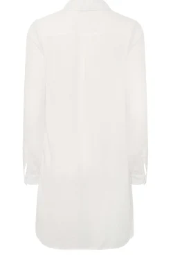 M&Co Womens M&Co White Dipped Hem Shirt