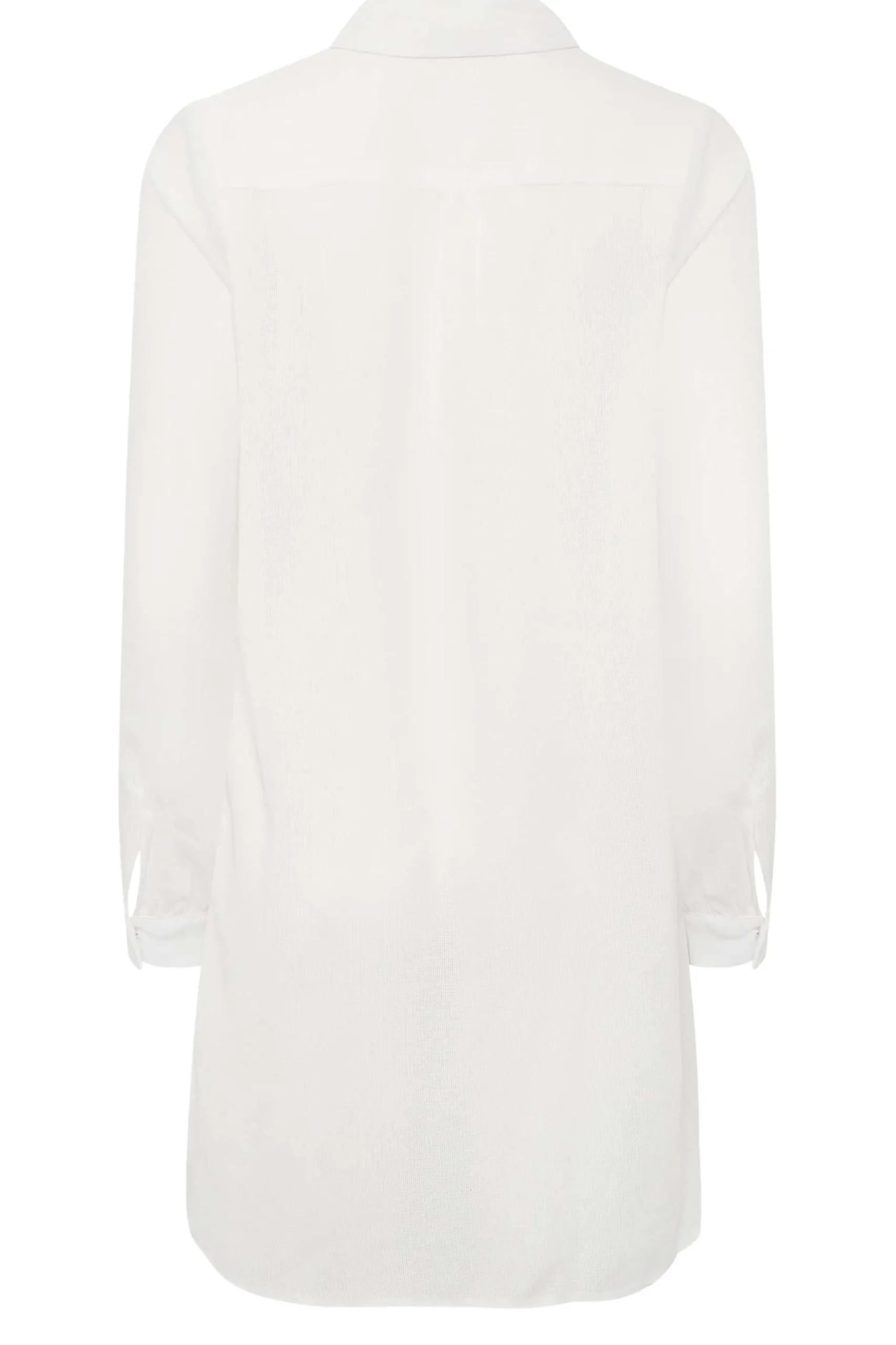 M&Co Womens M&Co White Dipped Hem Shirt