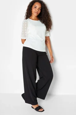 M&Co Womens M&Co White Dobby Sleeve Blouse