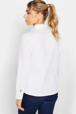 M&Co Womens M&Co White Fitted Poplin Shirt