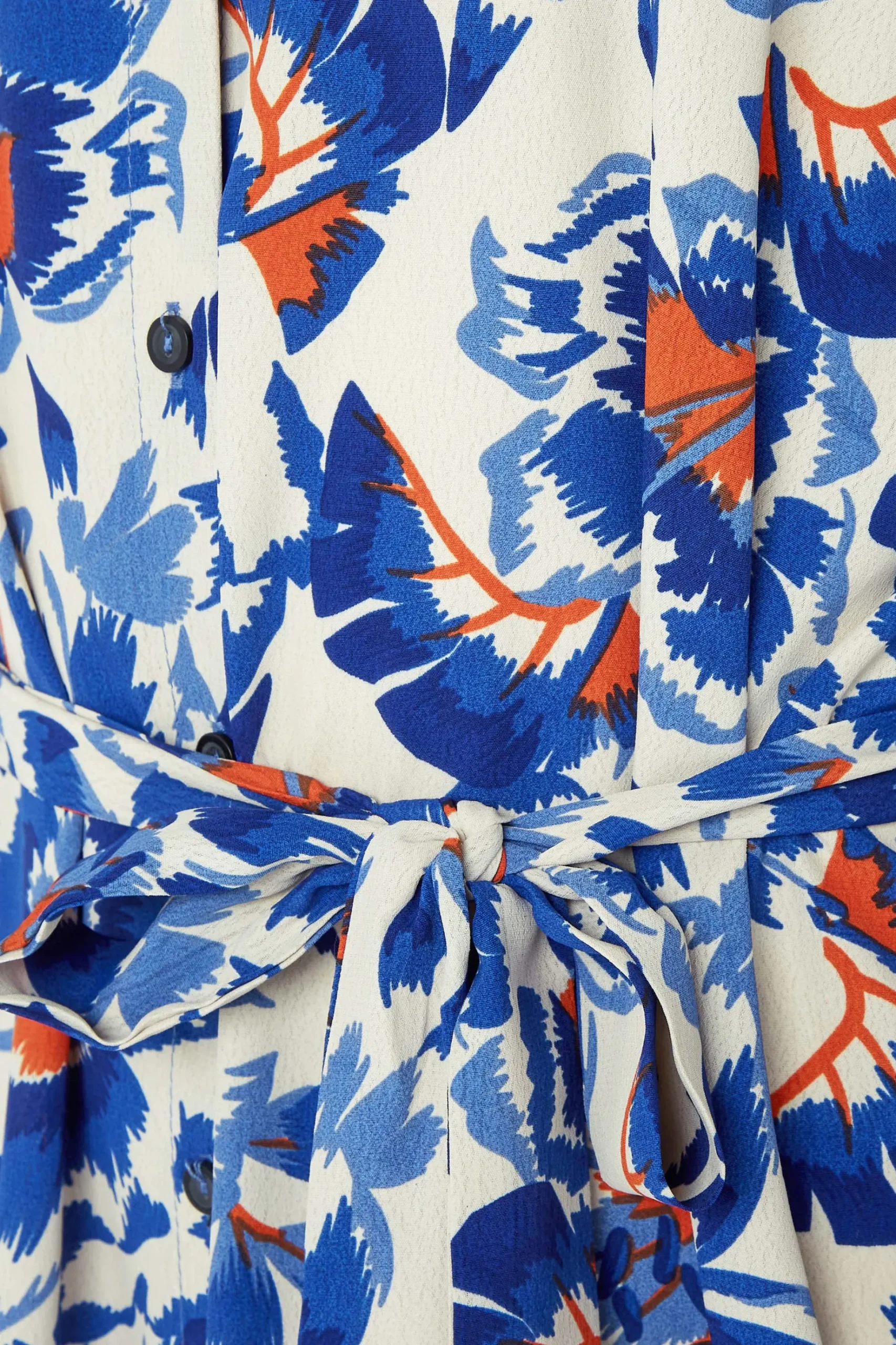 M&Co Womens M&Co White Floral Print Tie Tunic Shirt Dress