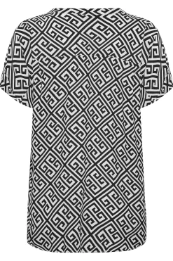 M&Co Womens M&Co White Geometric Print Shirt