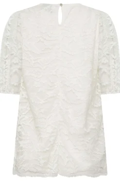 M&Co Womens M&Co White Lace Floral Blouse