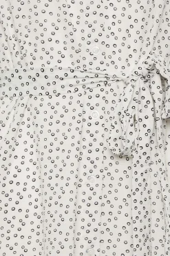 M&Co Womens M&Co White Spot Print Tie Waist Tunic Shirt Dress