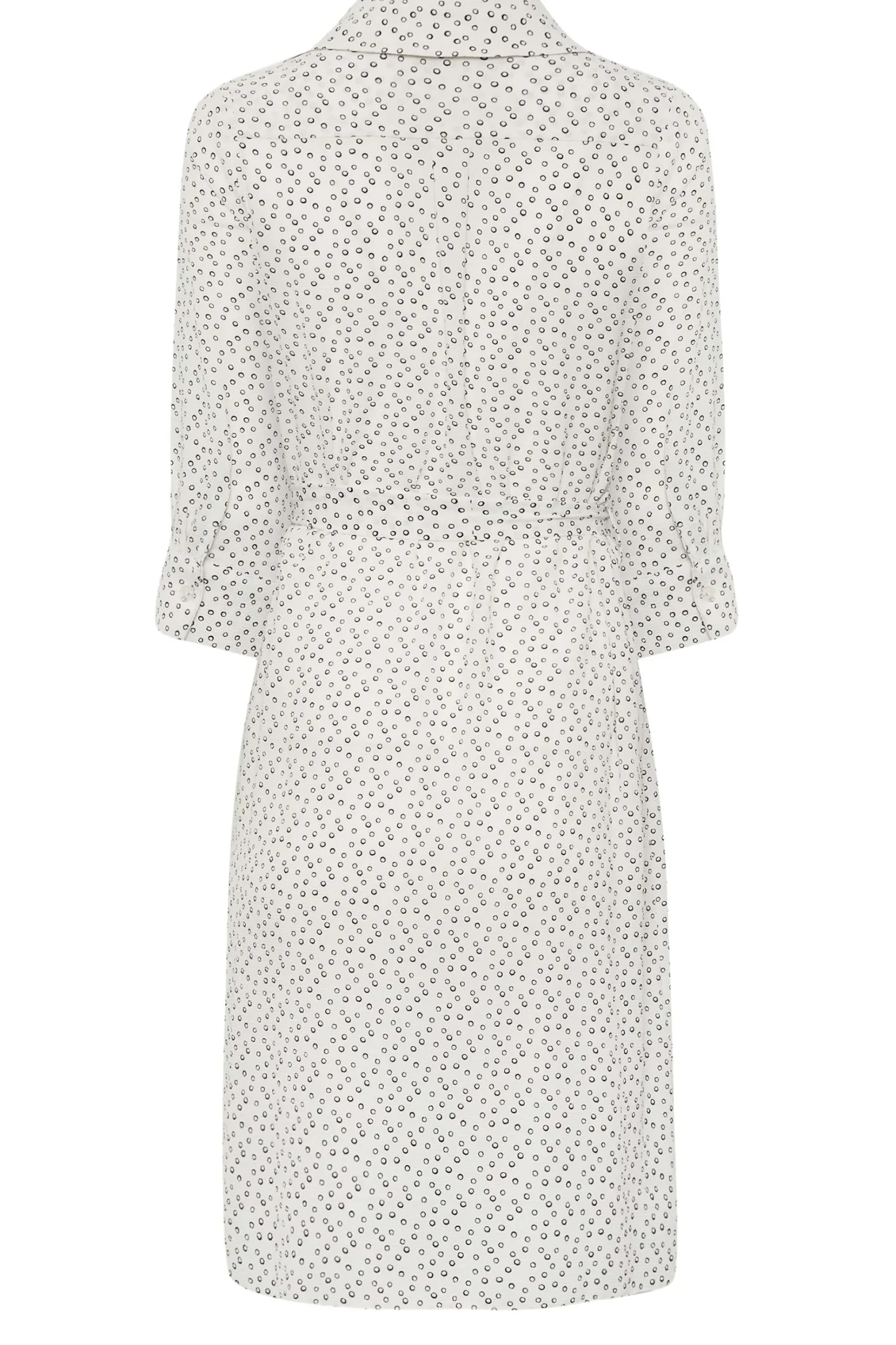 M&Co Womens M&Co White Spot Print Tie Waist Tunic Shirt Dress
