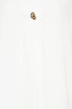 M&Co Womens M&Co White Statement Button Tab Sleeve Shirt
