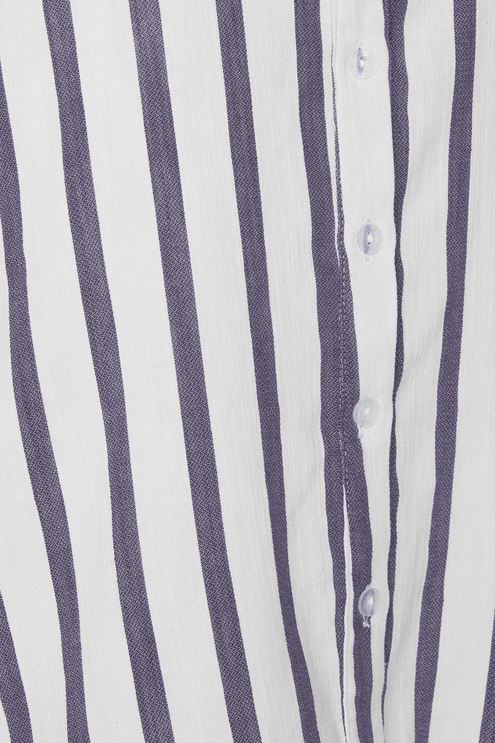 M&Co Womens M&Co White Stripe Tab Sleeve Shirt