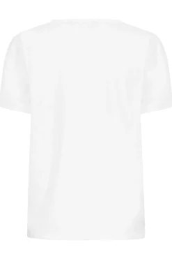 M&Co Womens M&Co White V-Neck Cotton T-Shirt
