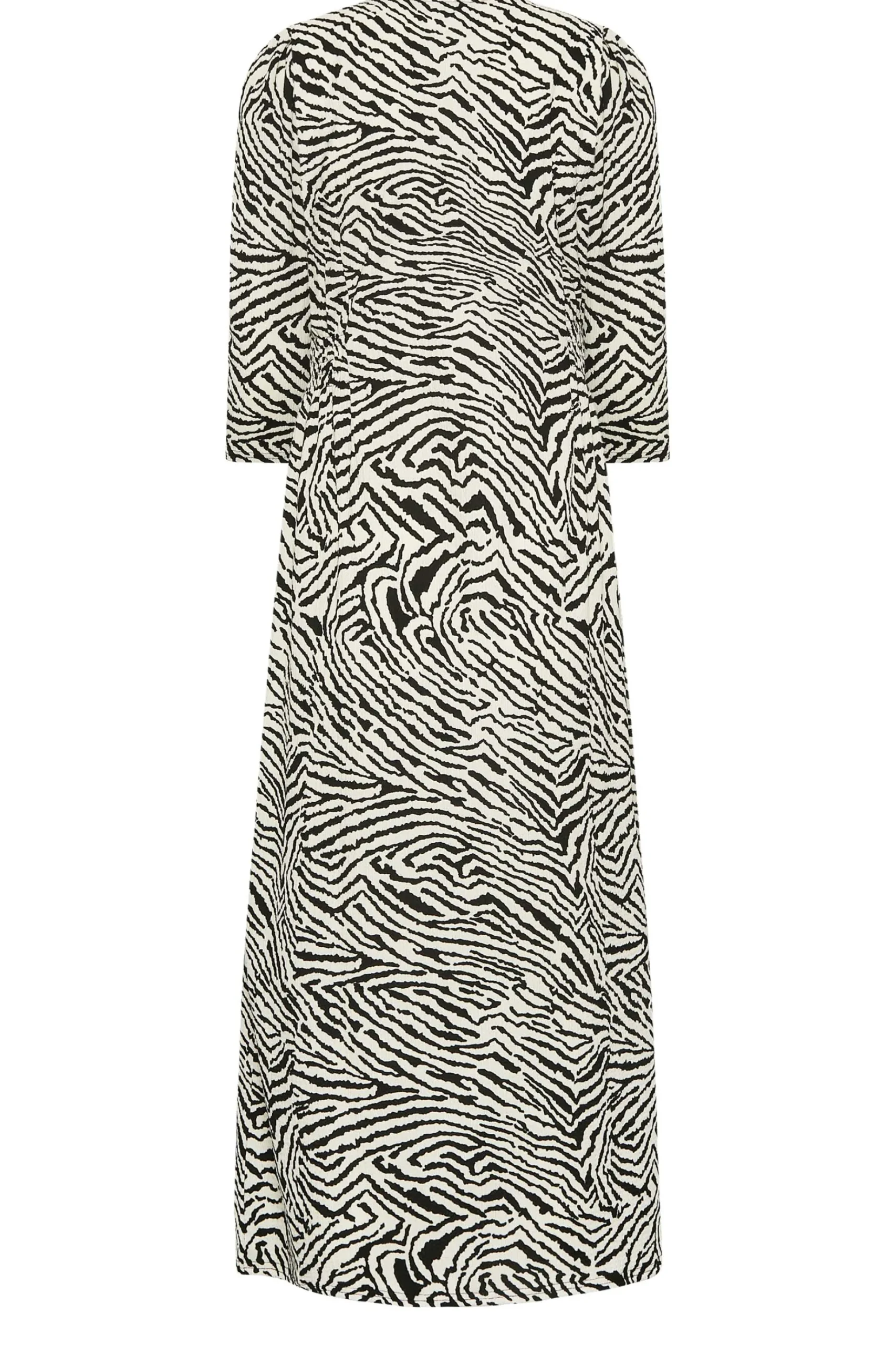 M&Co Womens M&Co White Zebra Print Button Through Midaxi Dress