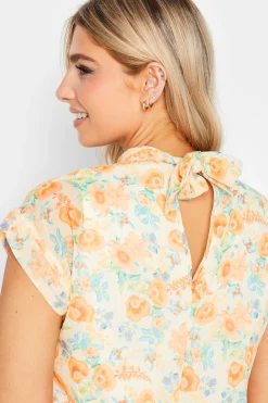 M&Co Womens M&Co Yellow Floral Print Blouse