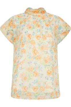 M&Co Womens M&Co Yellow Floral Print Blouse