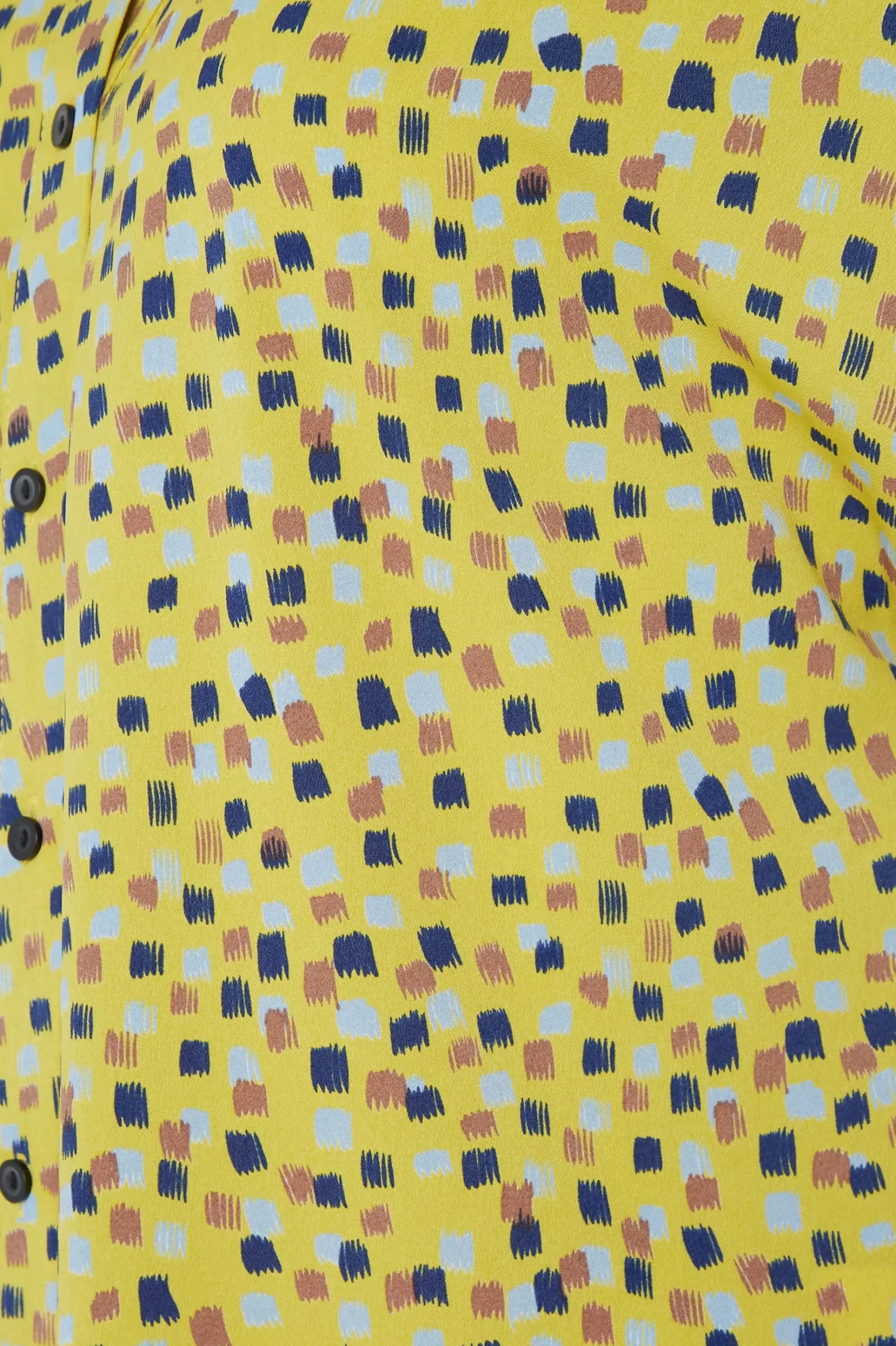 M&Co Womens M&Co Yellow Spot Print V-Neck Blouse