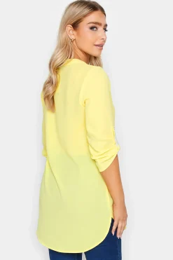 M&Co Womens M&Co Yellow Statement Button Tab Sleeve Shirt