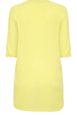 M&Co Womens M&Co Yellow Statement Button Tab Sleeve Shirt