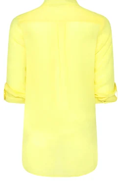 M&Co Womens M&Co Yellow Tab Sleeve Blouse