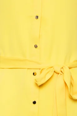 M&Co Womens M&Co Yellow Tie Waist Blouse
