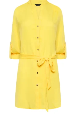 M&Co Womens M&Co Yellow Tie Waist Blouse