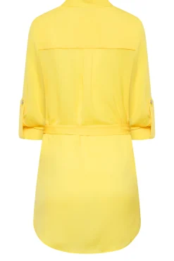 M&Co Womens M&Co Yellow Tie Waist Blouse