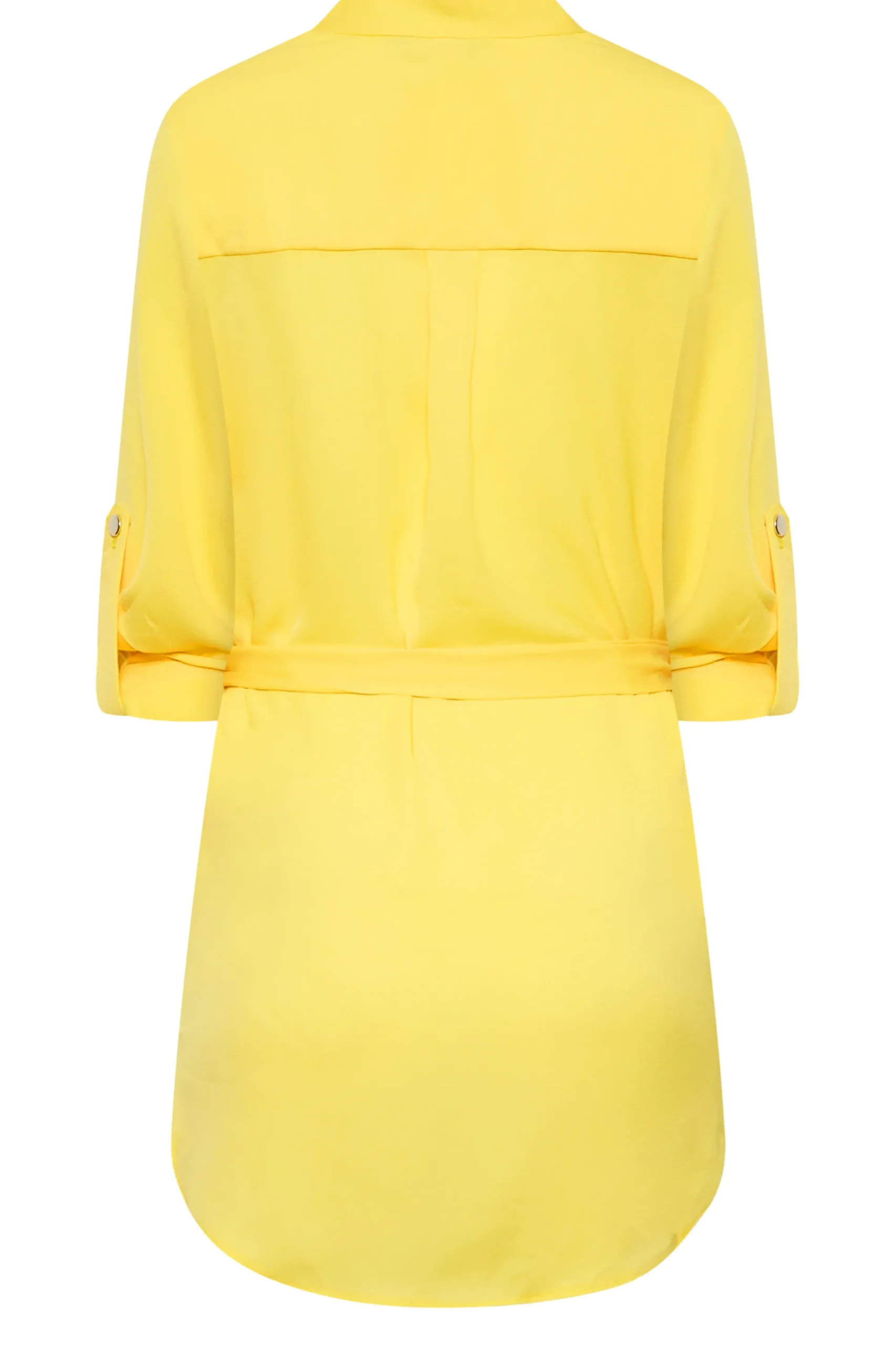 M&Co Womens M&Co Yellow Tie Waist Blouse