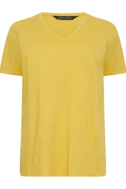 M&Co Womens M&Co Yellow V-Neck Cotton T-Shirt