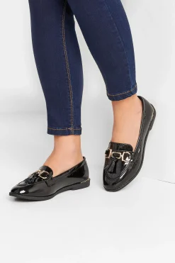 Pixiegirl Pixiegirl Black Patent Loafers In Standard Fit