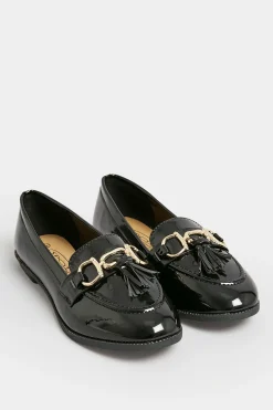 Pixiegirl Pixiegirl Black Patent Loafers In Standard Fit