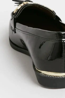 Pixiegirl Pixiegirl Black Patent Loafers In Standard Fit