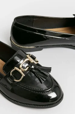 Pixiegirl Pixiegirl Black Patent Loafers In Standard Fit