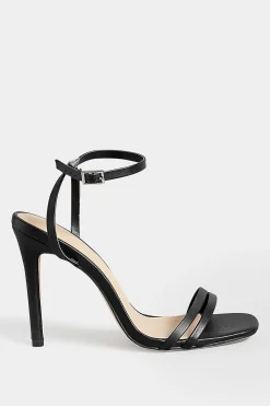 Pixiegirl Pixiegirl Black Double Band Heels In Standard Fit