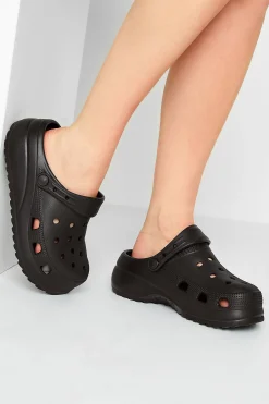 Pixiegirl Pixiegirl Black Platform Clog Sandal In Standard Fit