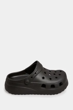 Pixiegirl Pixiegirl Black Platform Clog Sandal In Standard Fit