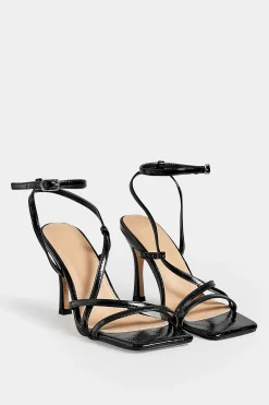Pixiegirl Pixiegirl Black Strappy Heel In Standard Fit