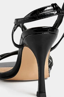 Pixiegirl Pixiegirl Black Strappy Heel In Standard Fit
