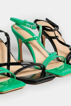 Pixiegirl Pixiegirl Black Strappy Heel In Standard Fit