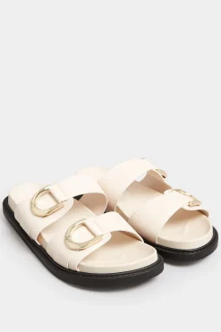 Pixiegirl Pixiegirl Cream Buckle Strap Sandals In Standard D Fit