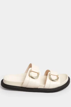 Pixiegirl Pixiegirl Cream Buckle Strap Sandals In Standard D Fit