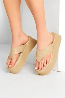 Pixiegirl Pixiegirl Nude Flatform Flip Flops In Standard Fit