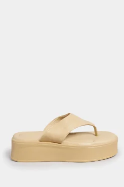 Pixiegirl Pixiegirl Nude Flatform Flip Flops In Standard Fit