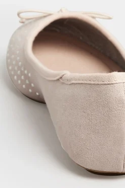 Pixiegirl Pixiegirl Nude Diamante Ballerina Pumps In Standard Fit