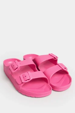 Pixiegirl Pixiegirl Pink Two Strap Sliders In Standard Fit