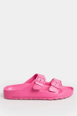 Pixiegirl Pixiegirl Pink Two Strap Sliders In Standard Fit