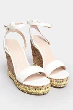 Pixiegirl Pixiegirl White High Wedge Heels In Standard Fit