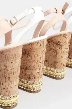 Pixiegirl Pixiegirl White High Wedge Heels In Standard Fit