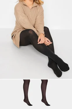 Yours Yours 2 Pack Black 70 Denier Tights