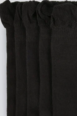 Yours Yours 5 Pack Black Ankle Socks