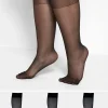 Yours Yours 3 Pack Black Sheer Knee High Socks