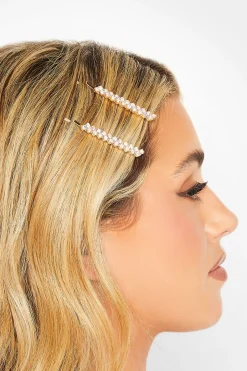 Yours Yours 2 Pack Gold Diamante Hairslide Set