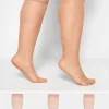 Yours Yours 3 Pack Nude Sheer Knee High Socks
