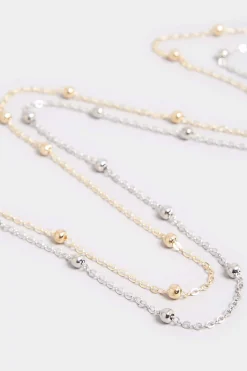 Yours Yours 2 Pack Silver & Gold Beaded Sunglasses Chain Set