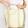 Yours Yours Beige Brown Canvas Tote Bag